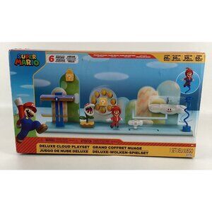 Super Mario Cloud Playset Propeller Mario Figure Moving Platforms Pop Up Coins